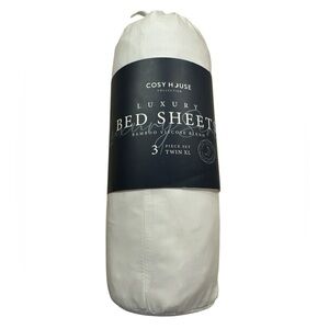 Cosy House Collection Luxury Bed Sheets Bamboo Viscose Blend 3 Piece NWT Twin XL